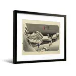 歌川廣重《浦原，夜之雪》（不含框） - 〈中〉