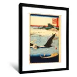 歌川廣重《肥前五島鯨漁之圖》（不含框） - 〈中〉