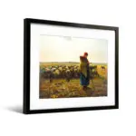 米勒《牧羊女與羊群》（不含框） - 〈中〉