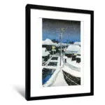 川瀨巴水《暮雪中的寺島村》（不含框） - 〈小〉