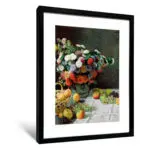 莫內《花與水果的靜物》（不含框） - 〈中〉