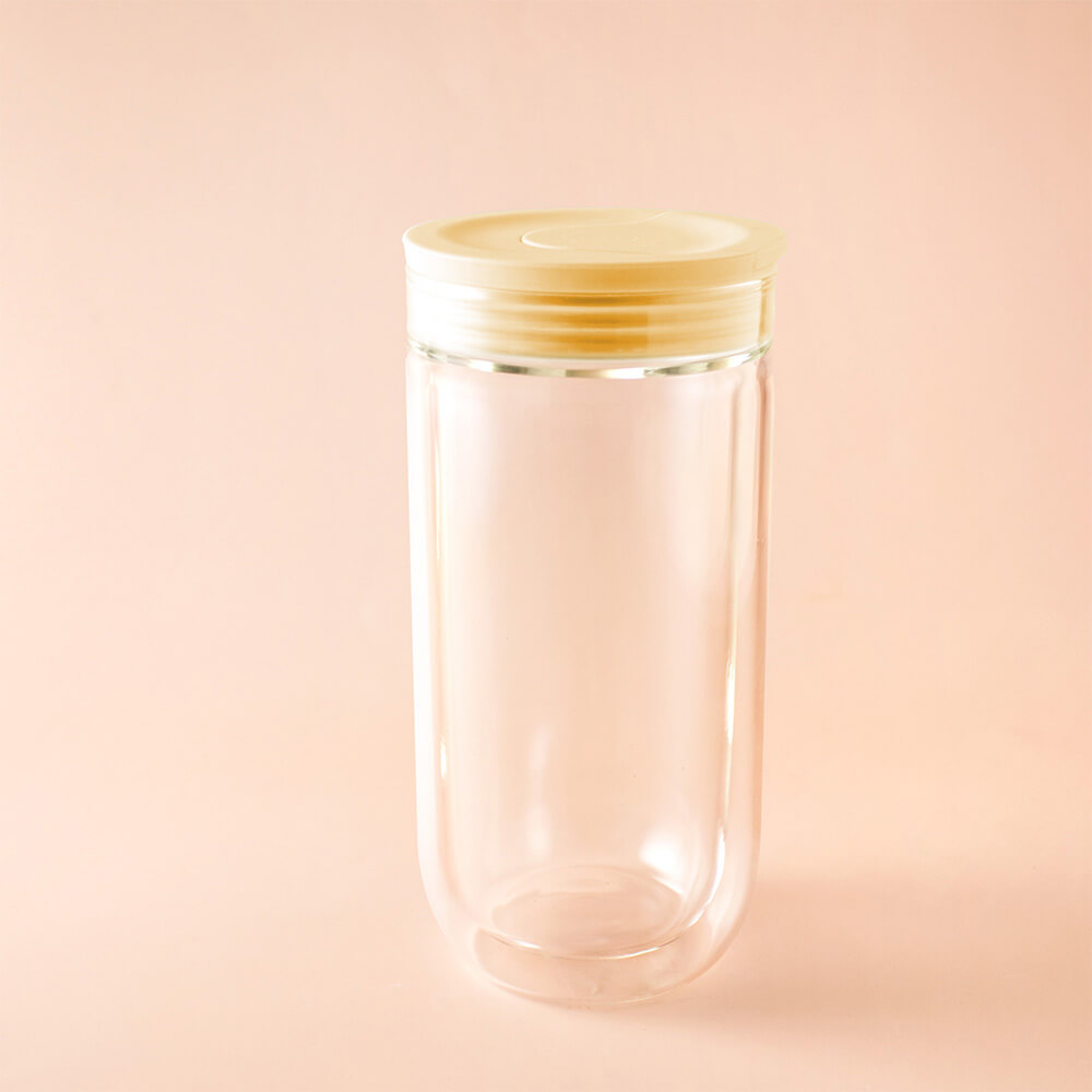 GOOD0004-1 CLASSIC雙層玻璃隨手杯/黃蓋:圖片 1