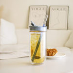 CLASSIC雙層玻璃隨手杯/藍蓋:圖片 2