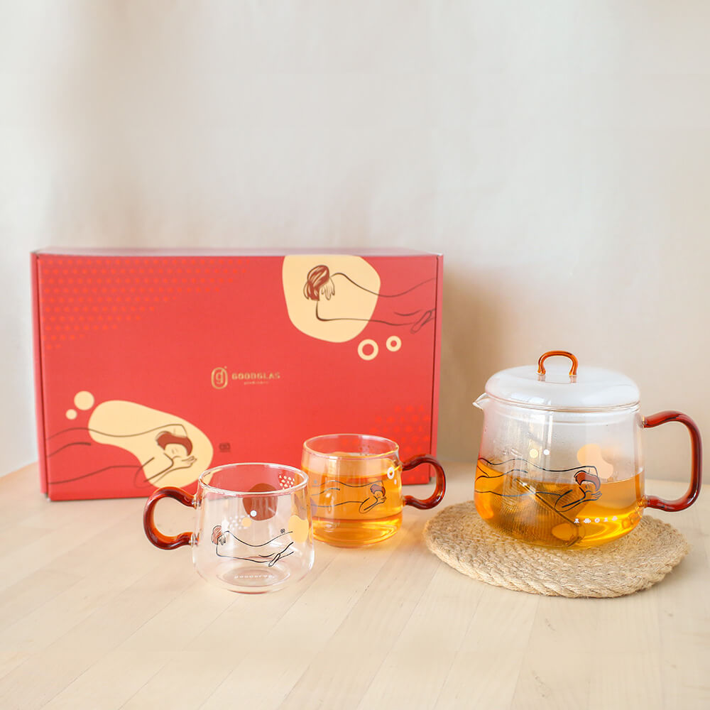 GOOD0017-1 常玉雙人像玻璃壺杯組:圖片 1