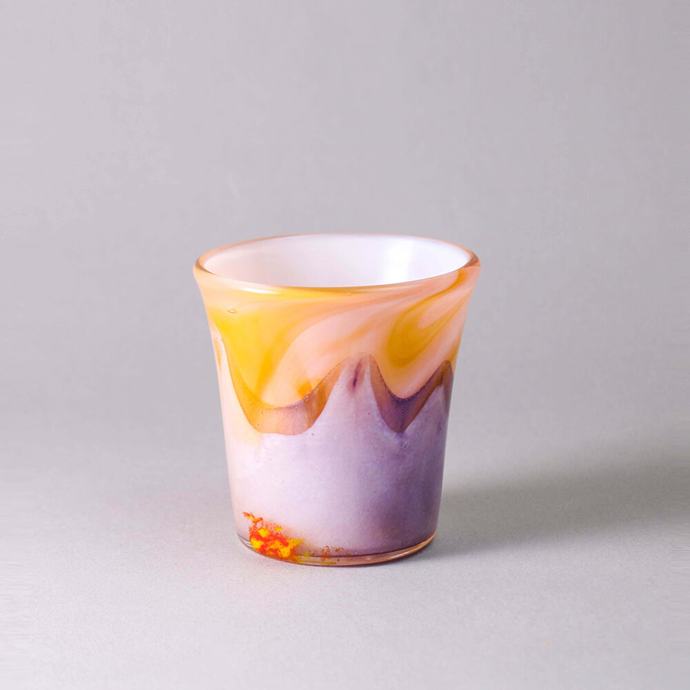 RED0015-1 國立歷史博物館聯名系列琉璃杯-馬白水【太魯閣之美】|秋紅:圖片 1