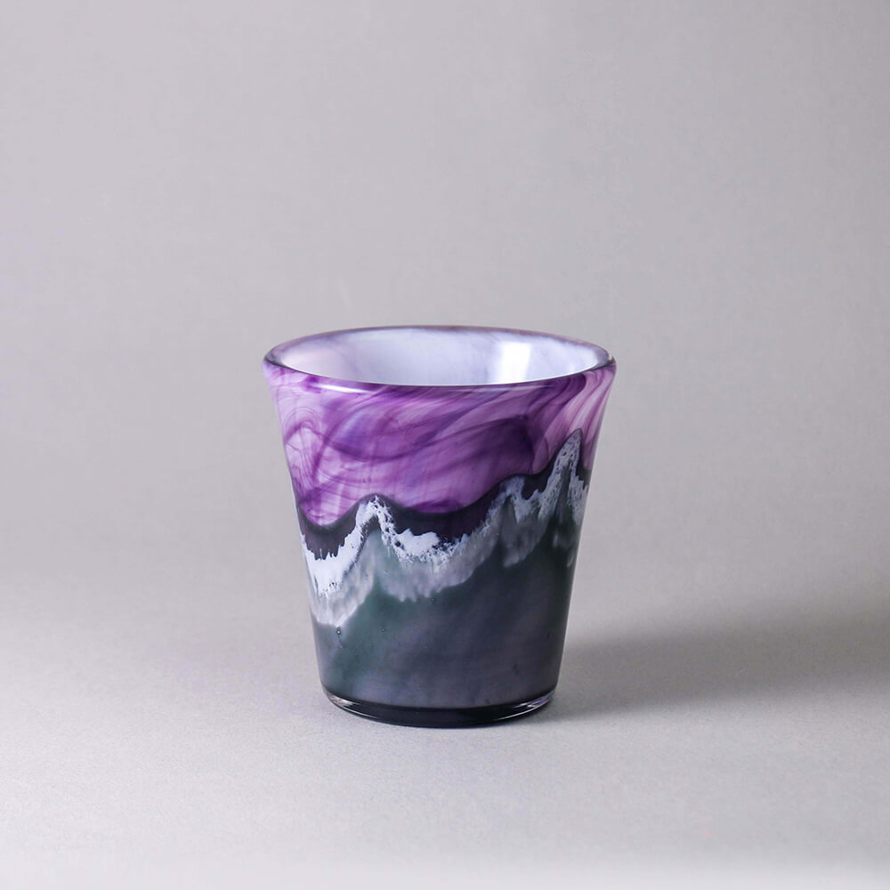 RED0016-1 國立歷史博物館聯名系列琉璃杯-馬白水【太魯閣之美】|冬白:圖片 1