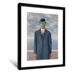 馬格利特《戴黑帽的男人》(不含框) - 〈中〉30*40公分