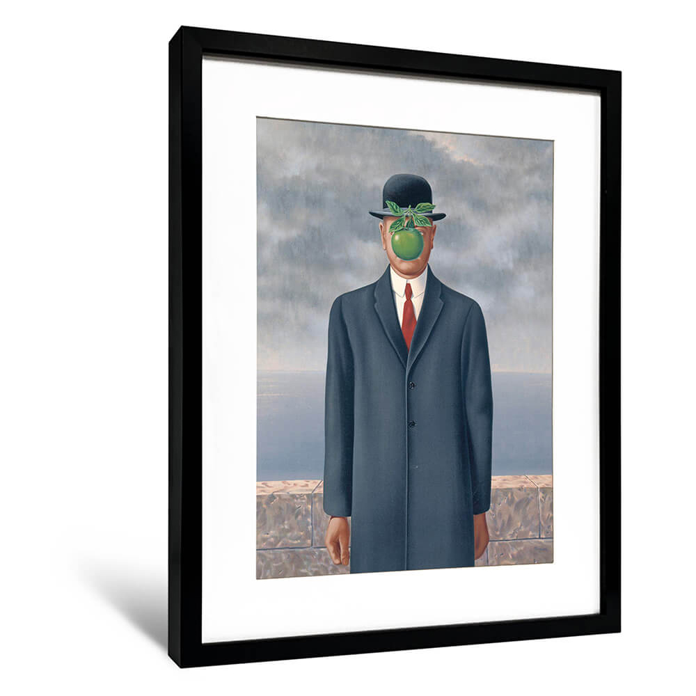 WPC0140NM-1 馬格利特《戴黑帽的男人》(不含框) - 〈中〉30*40公分:圖片 1