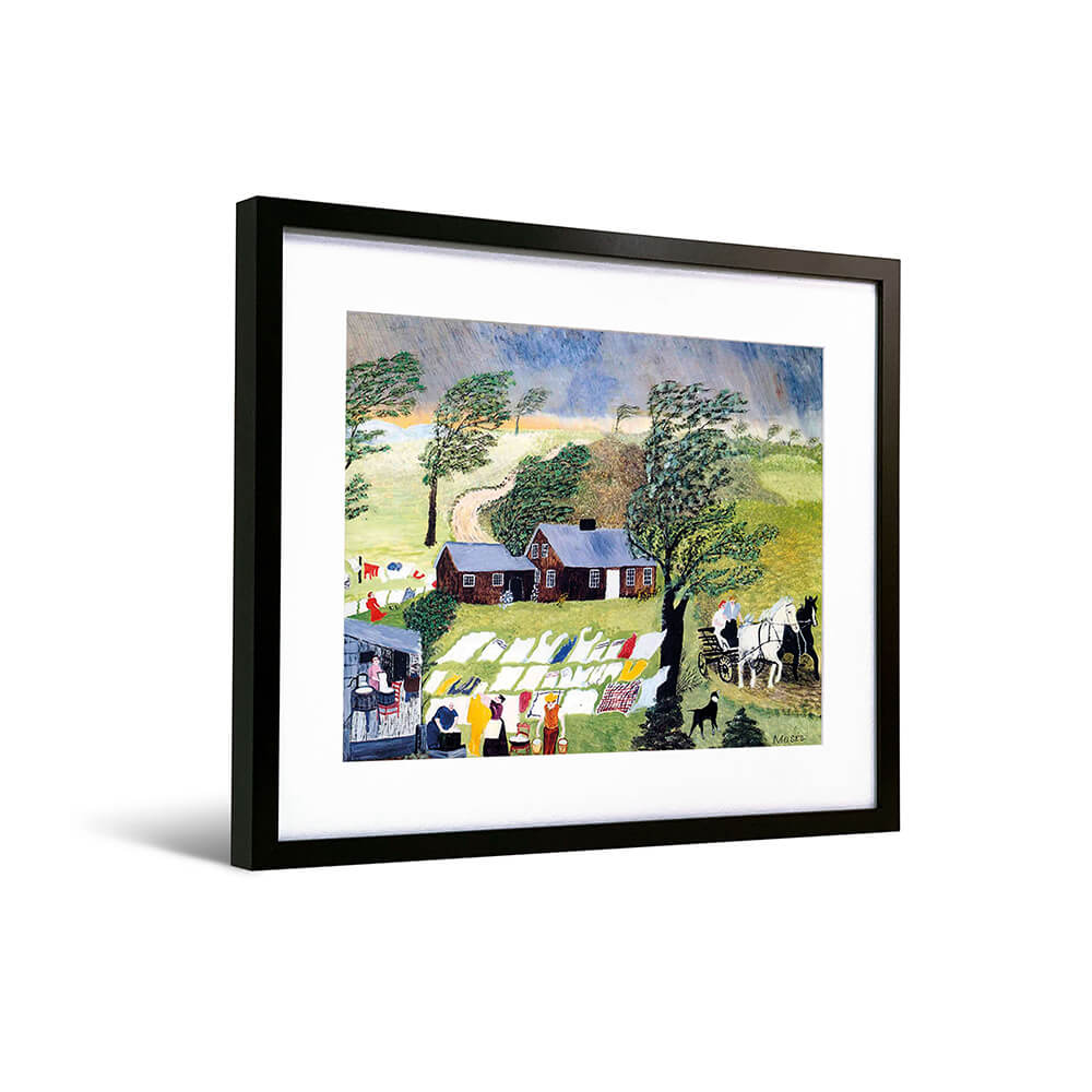 WPC0087NS-01 摩西奶奶《收衣服》(不含框) - 〈小〉:圖片 1